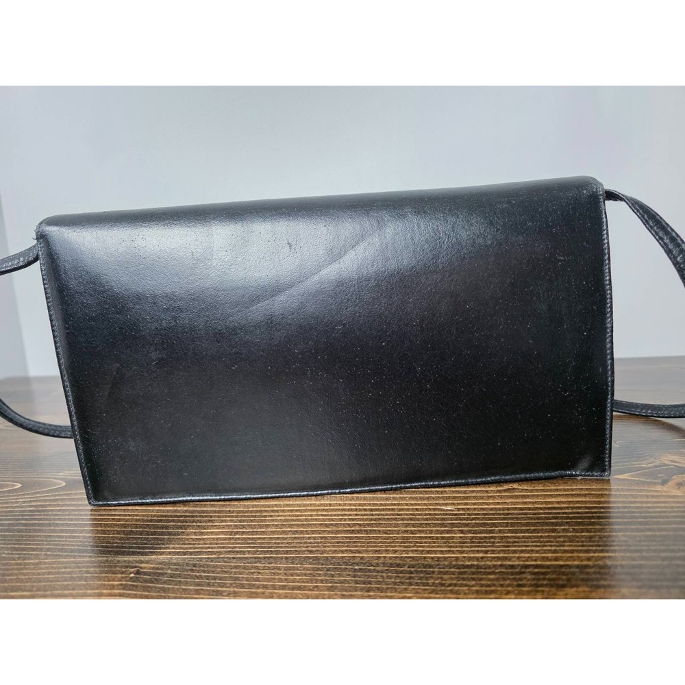 Ande Medium Black Leather Crossbody Bag Purse - Picture 2 of 11
